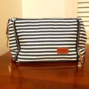 NWOT BAOSHA navy blue and white travel bag, OS